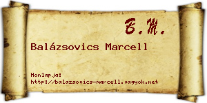 Balázsovics Marcell névjegykártya